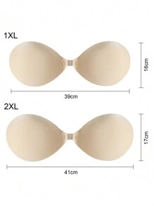 1 对加大码女式弹性面料加垫胸罩文胸花瓣