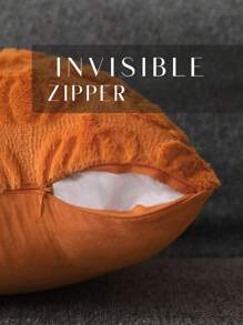 枕套 18x18 秋季装饰秋锈南瓜抱枕套柔软毛绒蓬松羊毛沙发垫套适用于椅子沙发卧室客厅家居装饰 - 橘色 - 查看 2