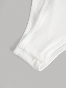 Firerie Body asimétrico con volantes sin tirantes para mujer, para uso diario, vacaciones, boda, citas, festivales de música - Blanco - Ver 7