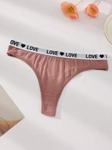 7条/包 纯色低腰棉质女士内裤，运动丁字裤无缝弹力透气女士三角裤 - 彩色 - 查看 10