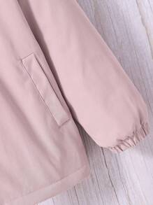 Sparklyn Tween Girls' Heart Decor Casual Pink Jacket - Pink - View 4