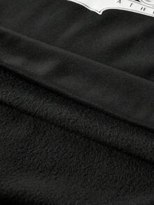 AXEPEAK Sudadera holgada con estampado en inglés para hombre - Negro - Ver 7