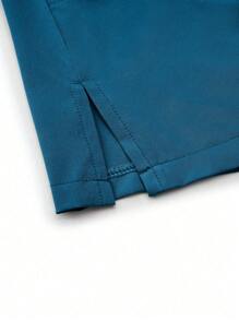 TaskEZ V 领纯色短袖上衣和休闲裤制服套装、手术服套装