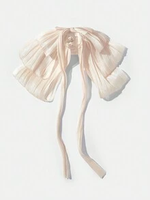 SHEIN MOD 1 Stück Haarklammer für Damen mit Schleife, geeignet für den Urlaub - Beige - Übersicht 5
