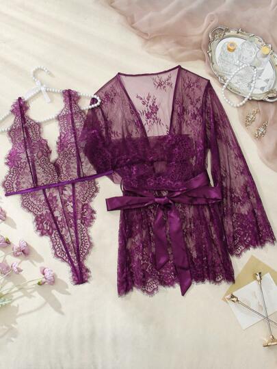 Charlaine 大码透明蕾丝性感内衣