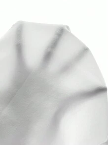 Flirla Camiseta Informal Con Escote Asimétrico Y Empalme De Malla Para Mujer - Blanco - Ver 7