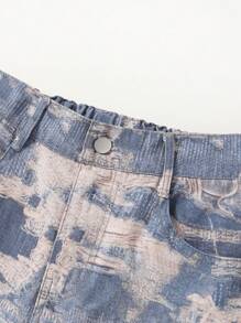 Tween Girl Casual Loose Simple Denim Jeans - Multicolor - View 5