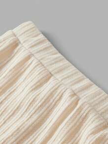 Forever 21 纯色无袖短款上衣和高开叉裙子度假套装 - 杏色 - 查看 7