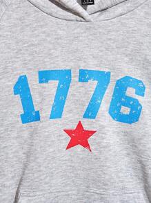 Chiquease Pull à capuche ample et décontracté avec manches raglan et imprimé de lettre pour femmes, automne-hiver