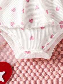 Souflis Souflis 女婴心形 & 蝴蝶结印花连衣裙 - 紅白色 - 查看 8