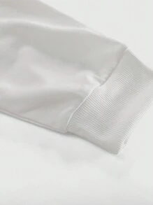 Manfinity Sporsity Felpa con stampa di lettere digitali alla moda per uomo