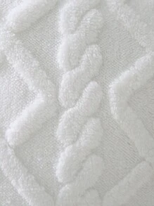 1pc White Synthetic Wool Decorative Pillow Cover, Soft Plushy Sheepskin Square Pattern Cushion Cover, Modern Sofa Decor For Home, Bedroom, Dorm Use, No Pillow Core Christmas For Holiday Gift Giving