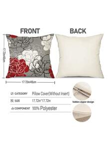 4pcs Throw Pillow Covers Fashion Daisy Decorative Throw Pillow Cases Sofa Cushion Covers Outdoor Cushion For Sofa Couch Bed Chair, No Pillow Core Christmas For Holiday Gift Giving