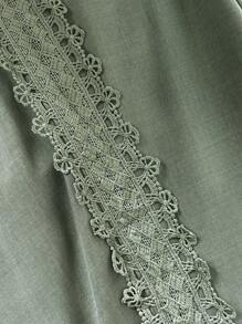 Calvaya Plus Size Elastic Drawstring Pocket Straight Leg Casual Fashion Street Pants Fall Cloth For Women - Green - View 4