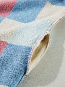 Acelitt Kolorowy damski kardigan w kratkę, kontrastowy kolor, luźny, swobodny, z długim rękawem, jesień/zima