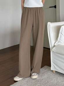 DAZY 女士休闲直筒裤，商务休闲风格