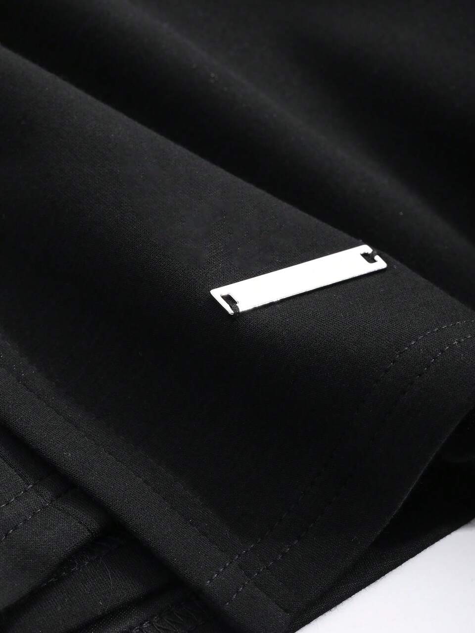 Women Summer Casual Side Slit Patchwork Mini Black Skirt