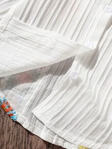 Bebê Meninas Casual/Feriado Texturizado Listrado Malha Suéter