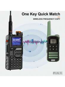 宝峰 K5PLUS 10W 多频段 UHF VHF AM 航空频段 999CH 2500mAh 远距离手持对讲机 - 黑色 - 查看 6