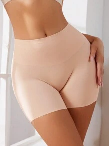 Snug Zone 1pc Women's High-Waist Solid Color Shaping Shorts - Dusty Pink - View 4