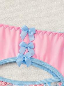 6pcs/Set Mesh Embroidery Women Sexy Bra Underwire Lingerie - Multicolor - View 4