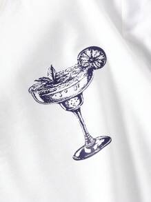 Teen Girl Letter Print Round Neck Long Sleeve Longline Sweatshirt