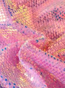 SHEIN Young Girl Woven Sequin Trim Stand Collar Fitted Casual Jacket,In Fall/Winter