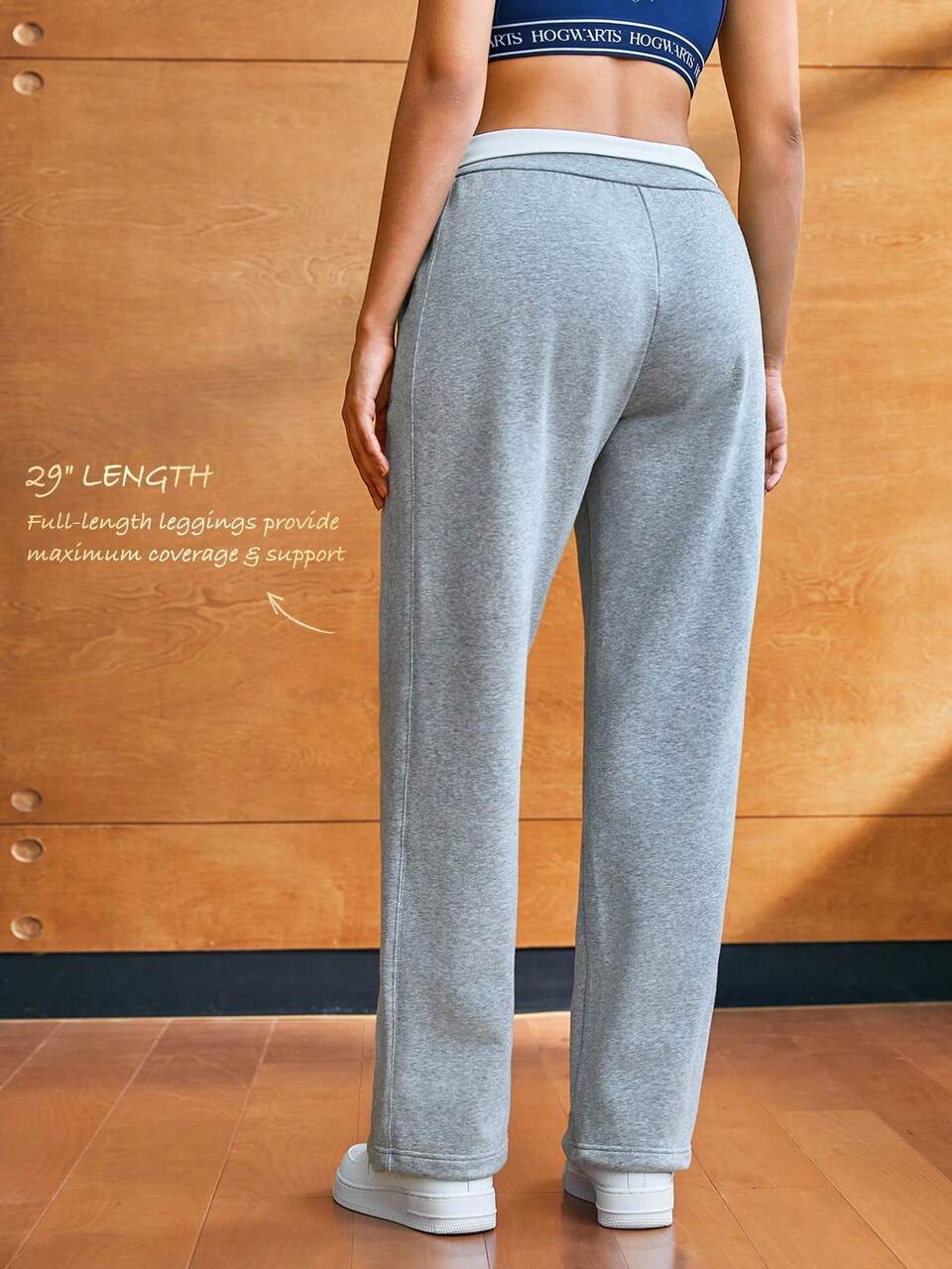 GLOWMODE X HARRY POTTER Everyday Terry Foldover Waist Adjustable Hem Hogwarts Sweatpants With Side Pockets Daily Casual