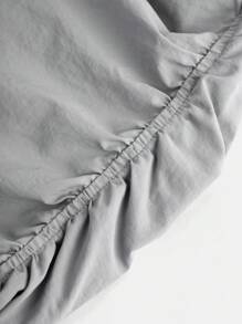 SHEIN Teen Girls' Casual Loose Drawstring Waist Solid Color Wide Leg Pants