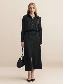 BizChic Women's Elegant Commuter Shirt Dress Dress Work Dress