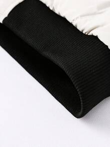 Manfinity Homme Áo khoác đệm màu thường ngày cho nam, mùa đông - Màu Khaki - Xem 4