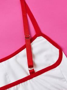 Betty Boop x SHEIN 少女 2 件套 可爱卡通印花内衣吊带背心 - 黑與白 - 查看 3