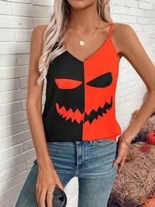 Chiquease Ombre Color Halloween Camisole Top - Multicolor - View 6