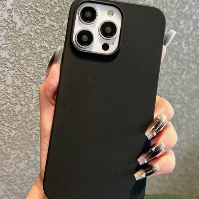 iPhone 13 Pro Max 磨砂防震创意黑色手机壳，苹果手机壳