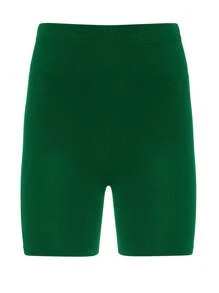 Cottnline Solid Biker Shorts - Army Green - View 7
