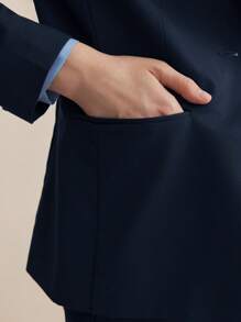 BizChic Navy Blue Suit Work Wear Set Office Attire Work Clothes Professional Fall Women Outfits - Navy Blue - View 8