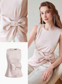MOTF PREMIUM BOW DETAIL BLOUSE