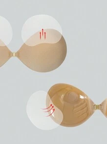 1 对红豆紧肤贴 - 杏色 - 查看 4