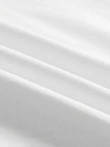 Manfinity Homme 男士休闲字母印花短袖圆领 T 恤，夏季 - 黑色 - 查看 3