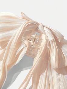 SHEIN MOD 1 Stück Haarklammer für Damen mit Schleife, geeignet für den Urlaub - Beige - Übersicht 8