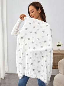 1 件装 Cozy Pixies 可爱星星印花舒适哺乳巾 [Oeko-Tex 认证]