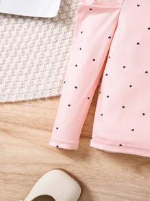 SHEIN Áo len tay lỡ co giãn dễ thương cho bé gái - Hồng - Xem 4