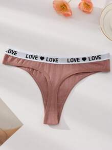 7条/包 纯色低腰棉质女士内裤，运动丁字裤无缝弹力透气女士三角裤 - 彩色 - 查看 11