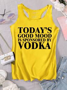 INAWLY Magliette casual da donna con stampa di slogan, scollo rotondo, taglia comoda, per l'estate