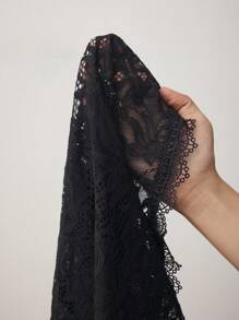 BizChic Women's Elegant Commuter Lace Sheer Skirt Fall Women Outfits - Black - View 10