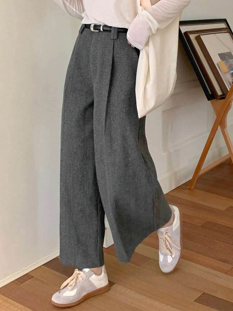 Women High-Waist Slimming Loose Straight-Leg Pants,Back To School Clothes Fall,Winter Women Dress Pants
