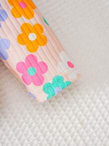 SHEIN Playful Pals 2pcs Baby Girl Floral Print Long Sleeve Tops Set Chic Outfits For Autumn/Winter - Multicolor - View 7