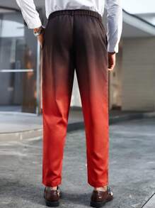 Manfinity Mode Pantaloni casual slim fit da uomo con design graduale della cintura con bottoni e tasche