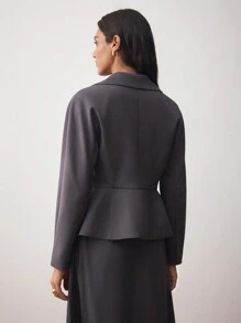 BizChic Women Vintage Elegant Waisted Business Suit Jacket Fall Women Outfits
