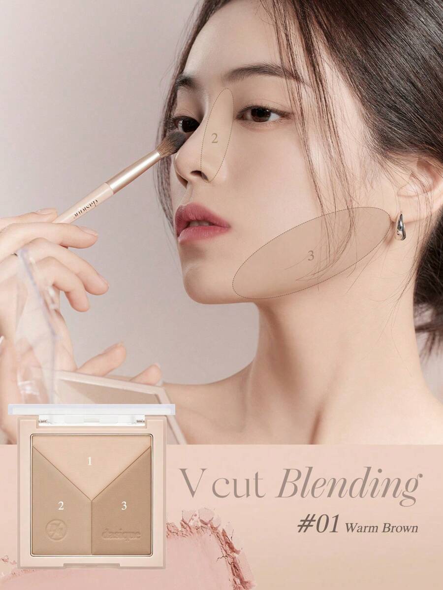 Dasique 暖色调渐变V形阴影轮廓V01